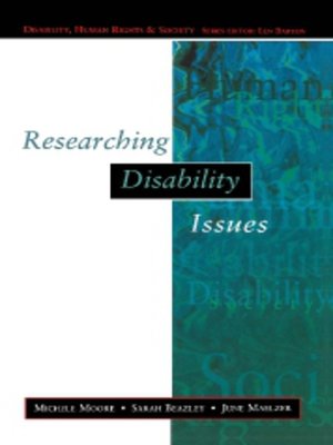 cover image of Researching Disability Issues